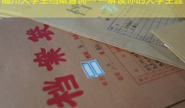 随州大学生档案查询——解读你的大学生涯