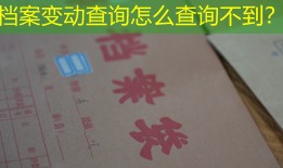 档案变动查询怎么查询不到？