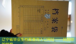 辽宁省毕业生档案查询入口网址——找到你的档案