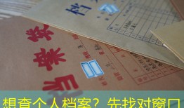 想查个人档案？先找对窗口