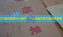 辽宁省档案查询小程序：个人档案托管及查询更便捷