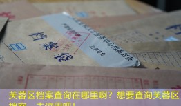芙蓉区档案查询在哪里啊？想要查询芙蓉区档案，去这里吧！