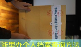 浙里办个人档案查询方法