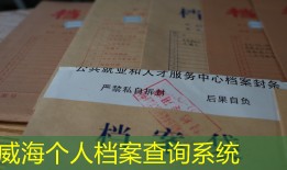 威海个人档案查询系统