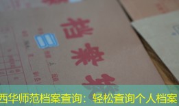 西华师范档案查询：轻松查询个人档案
