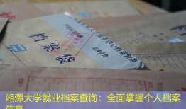 湘潭大学就业档案查询：全面掌握个人档案信息