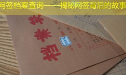 网签档案查询——揭秘网签背后的故事