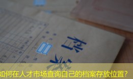 如何在人才市场查询自己的档案存放位置？