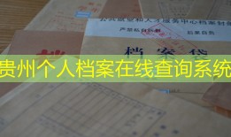 贵州个人档案在线查询系统