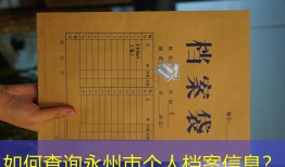 如何查询永州市个人档案信息？