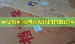 寻找沿河县档案资讯的有效途径