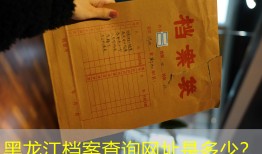 黑龙江档案查询网址是多少？