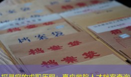 探寻您的求职历程：嘉应学院人才档案查询