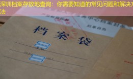 深圳档案存放地查询：你需要知道的常见问题和解决方法