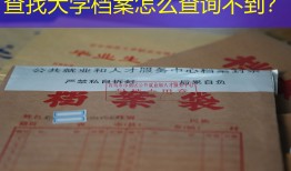 查找大学档案怎么查询不到？