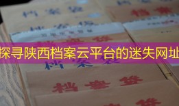 探寻陕西档案云平台的迷失网址