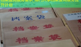 档案查询服务要求_部门人事档案查询服务提升计划
