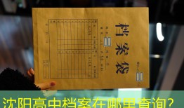 沈阳高中档案在哪里查询？