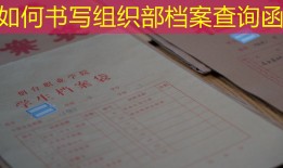 如何书写组织部档案查询函