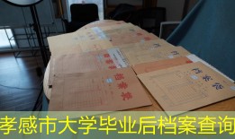 孝感市大学毕业后档案查询