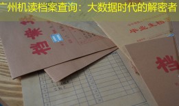 广州机读档案查询：大数据时代的解密者
