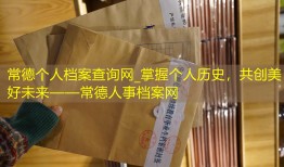 常德个人档案查询网_掌握个人历史，共创美好未来——常德人事档案网