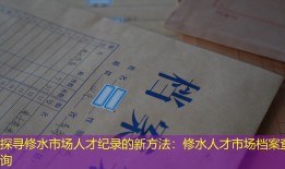 探寻修水市场人才纪录的新方法：修水人才市场档案查询