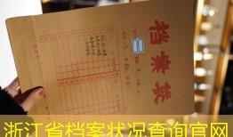 浙江省档案状况查询官网