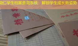 铜仁学生档案查询系统：解锁学生成长新姿势