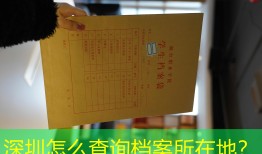 深圳怎么查询档案所在地？