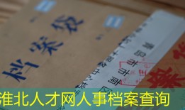 淮北人才网人事档案查询