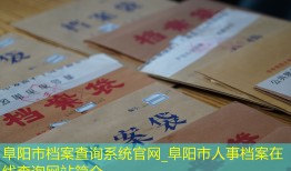 阜阳市档案查询系统官网_阜阳市人事档案在线查询网站简介
