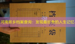 河南新乡档案查询：发现最珍贵的人生记忆
