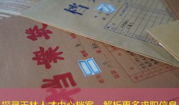 探寻玉林人才中心档案，解析更多求职信息