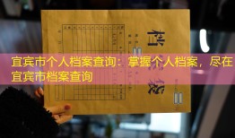 宜宾市个人档案查询：掌握个人档案，尽在宜宾市档案查询