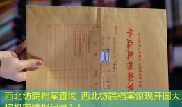 西北纺院档案查询_西北纺院档案惊现开国大将机密情报记录？！