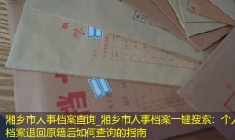 湘乡市人事档案查询_湘乡市人事档案一键搜索：个人档案退回原籍后如何查询的指南
