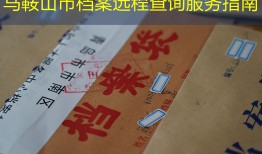 马鞍山市档案远程查询服务指南