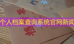 个人档案查询系统官网新闻