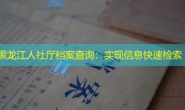 黑龙江人社厅档案查询：实现信息快速检索