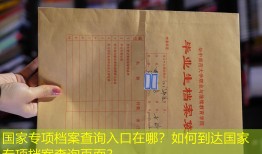 国家专项档案查询入口在哪？如何到达国家专项档案查询页面？