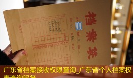广东省档案接收权限查询_广东省个人档案权责查询服务