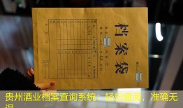 贵州酒业档案查询系统：轻松查阅，准确无误