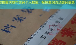 发掘重庆城市居民个人档案，畅快查询流动居民信息