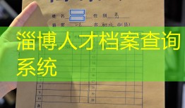 淄博人才档案查询系统