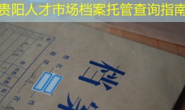 贵阳人才市场档案托管查询指南