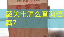 韶关市怎么查询档案？