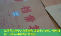 陕西网上查个人档案查询_掌握个人信息，畅享服务：陕西人事档案在线查询