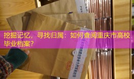 挖掘记忆，寻找归属：如何查阅重庆市高校毕业档案？