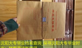 沈阳大专毕业档案查询_探寻沈阳大专毕业时光：档案寻访新路径
